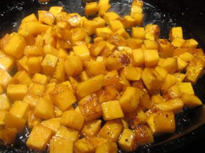 Caramelize sweet potatoes