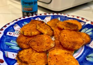 Air Fryer Pineapple Head Sweet Potato Slices