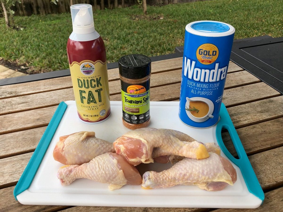 Ingredients for DrBBQ's Air Fryer Fried Chicken Legs