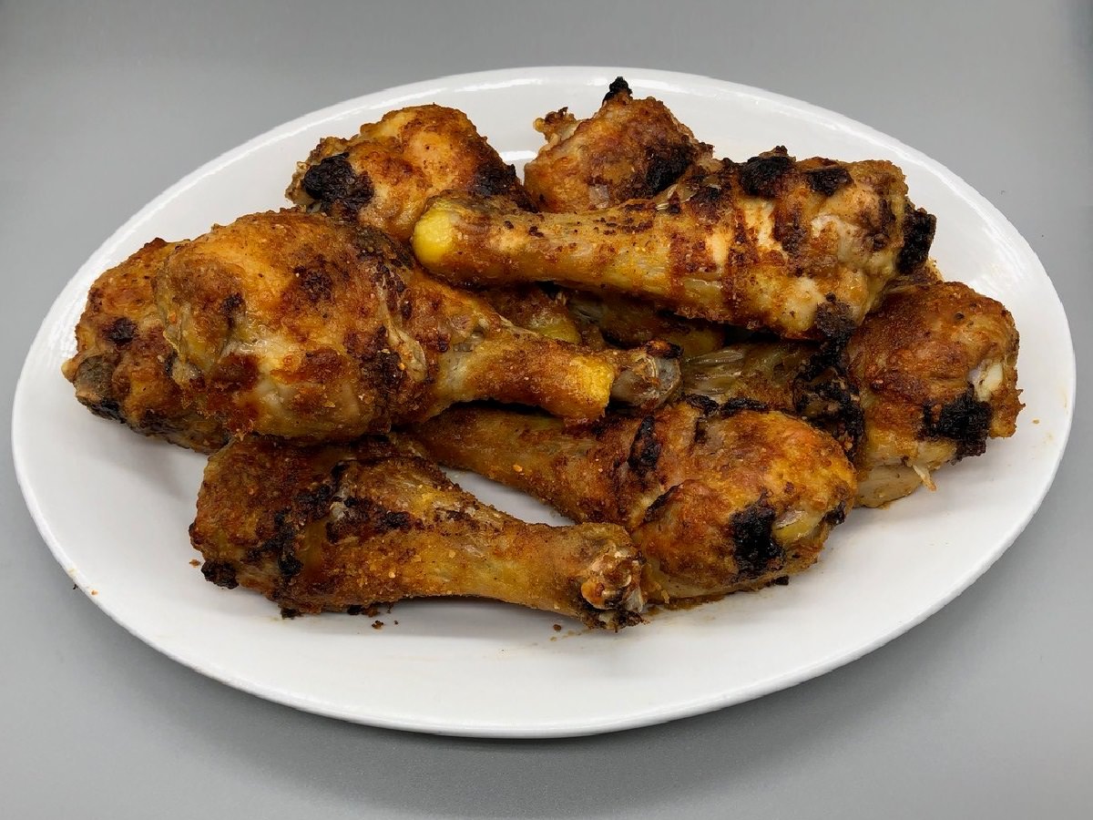 Cook chicken legs to 190F internal temperature