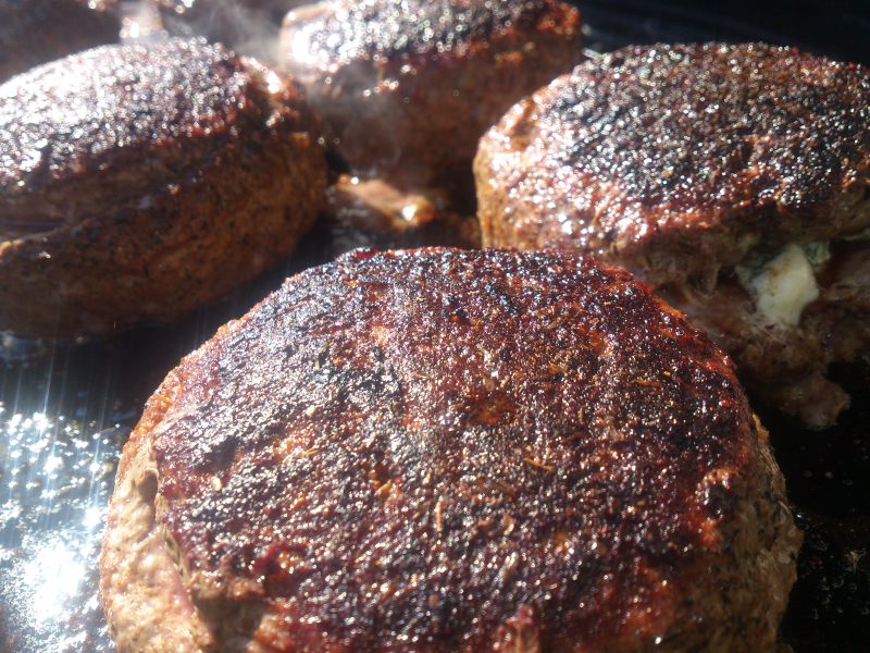 Cook burgers until desired doneness