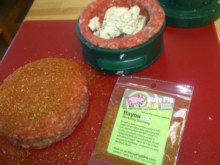 Form burger using stuffed burger press