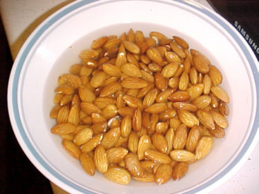 Soak almonds