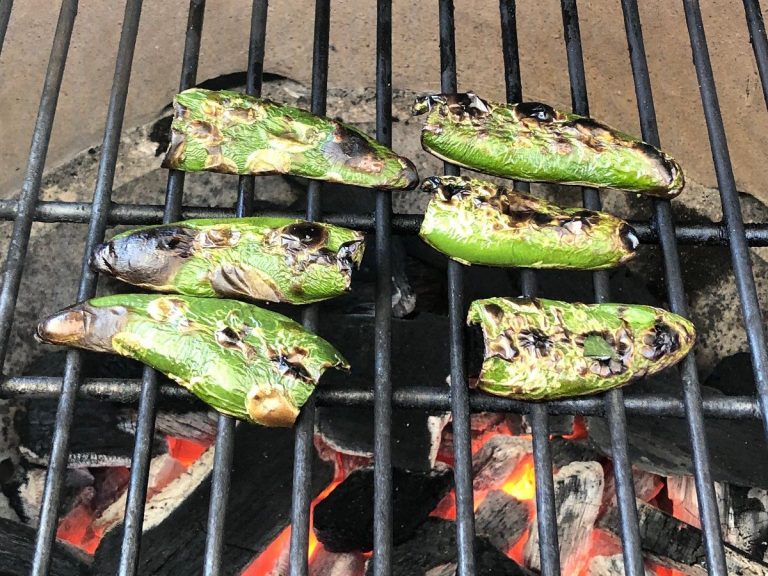 Grill the jalapeño halves