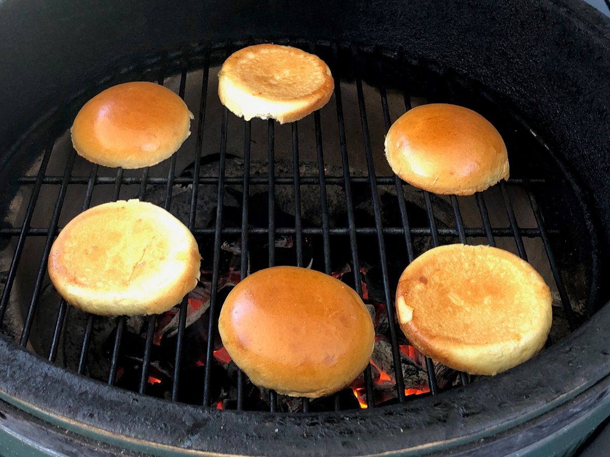 Grill the cut sides of the buns
