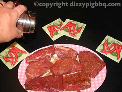 Sprinkle a generous coating of Cow Lick on both sides