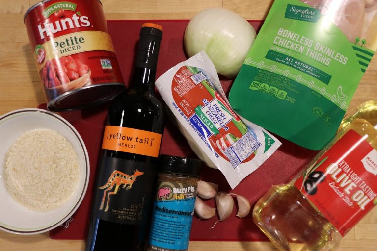 Ingredients for Chicken Parmesan-ish