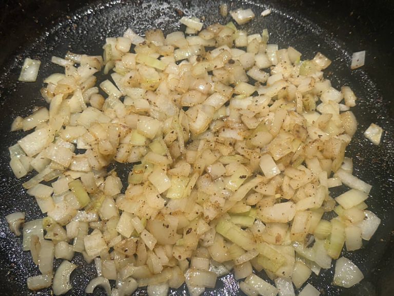 Sauté onions until translucent,