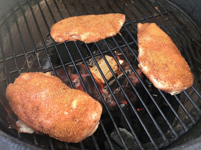 Grill chicken over medium-low heat