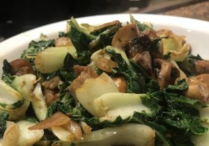 Stir fry vegetables with Peking Chinese style seasoning