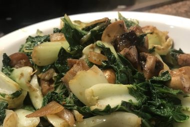 Stir fry vegetables with Peking Chinese style seasoning