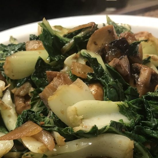 Stir fry vegetables with Peking Chinese style seasoning