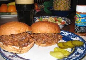Pulled beef sandwiches