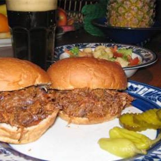 Pulled beef sandwiches