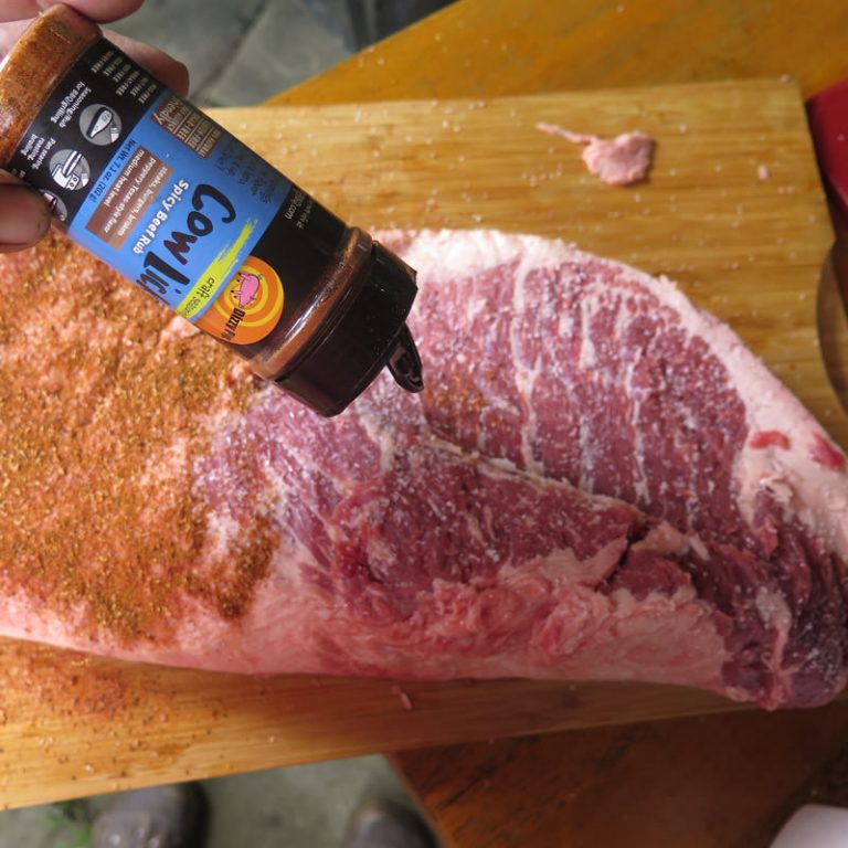 Season brisket liberally on all sides