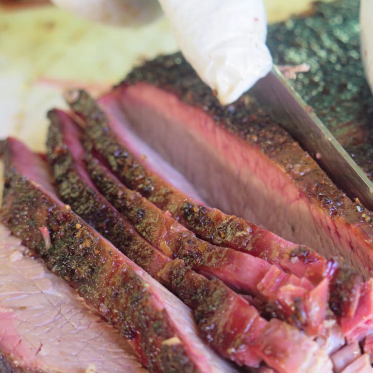 Slice flat across the grain