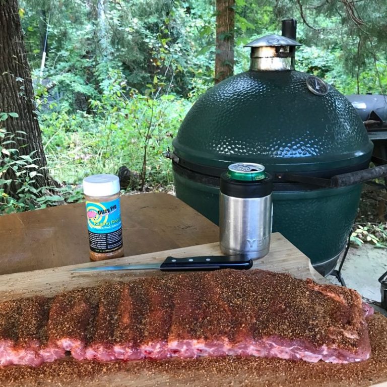 Seasoned ribs ready for grill