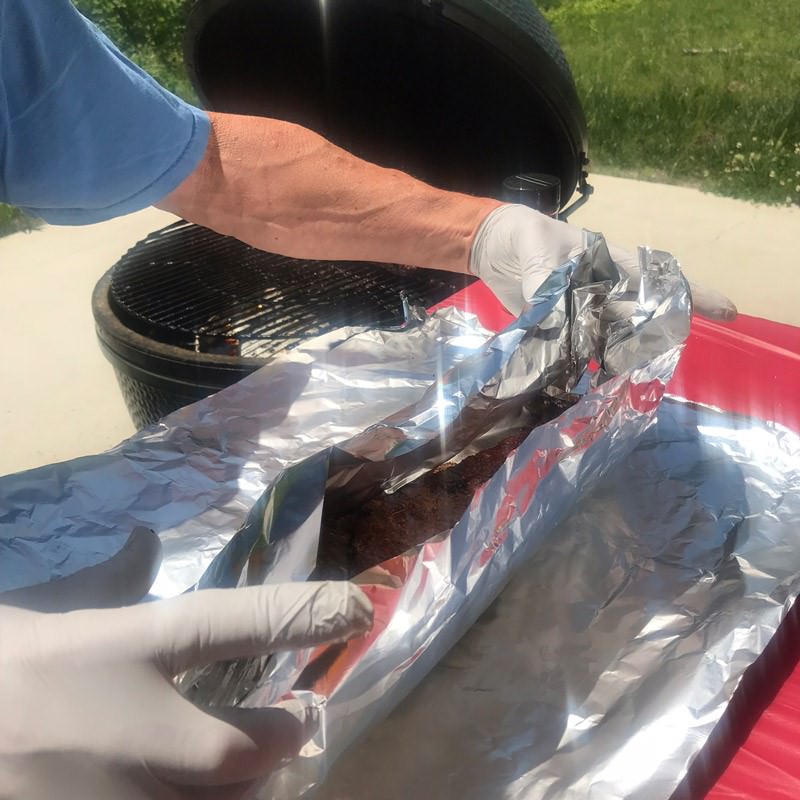 Wrap ribs tightly in foil