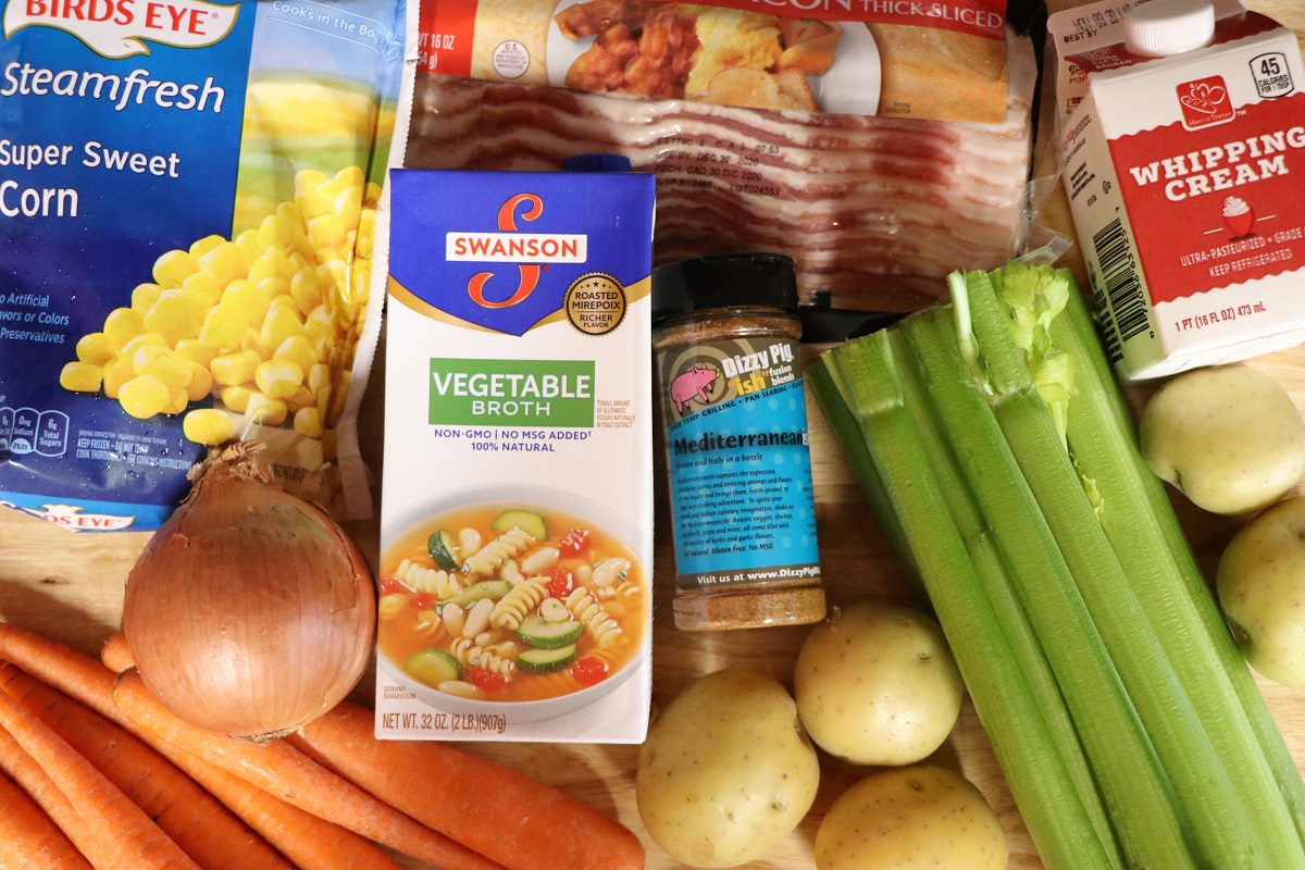 Ingredients for Hearty Corn Chowder