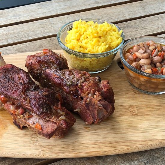 DrBBQ's Chile Country Style Ribs with Borracho Beans