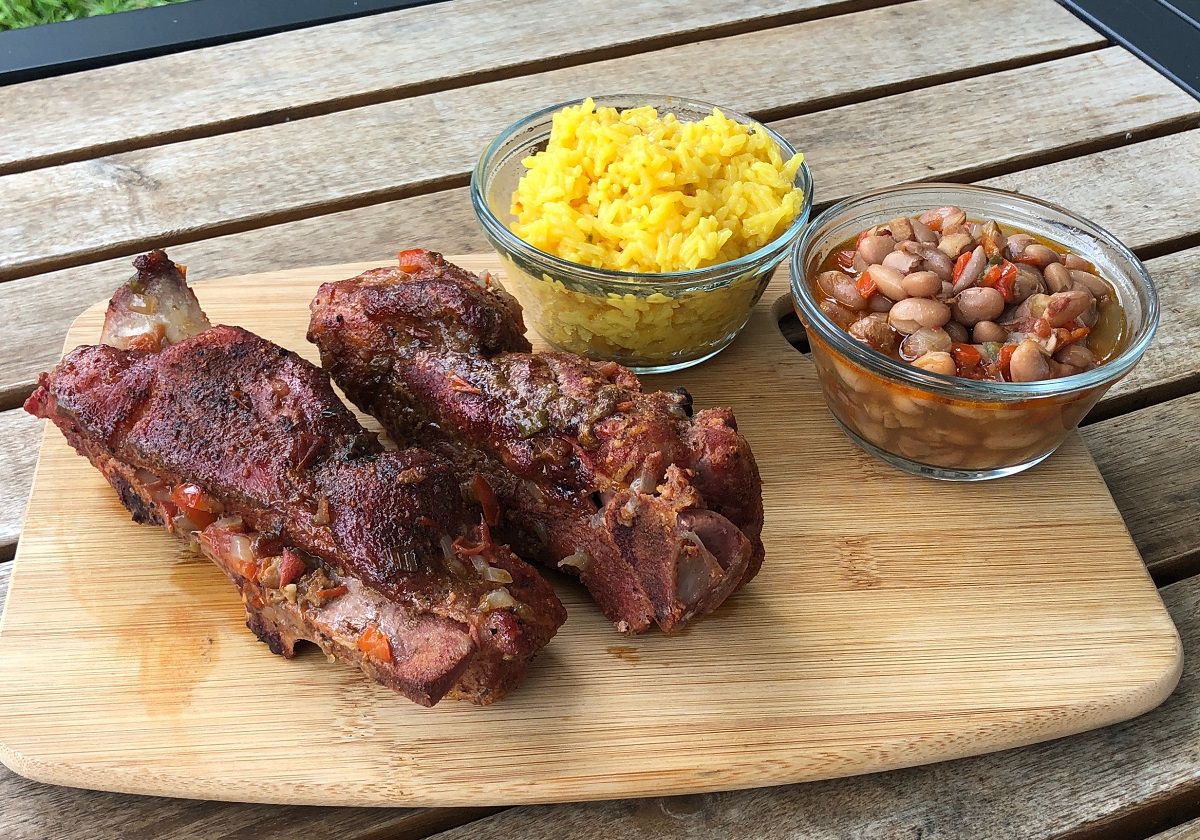 DrBBQ's Chile Country Style Ribs with Borracho Beans