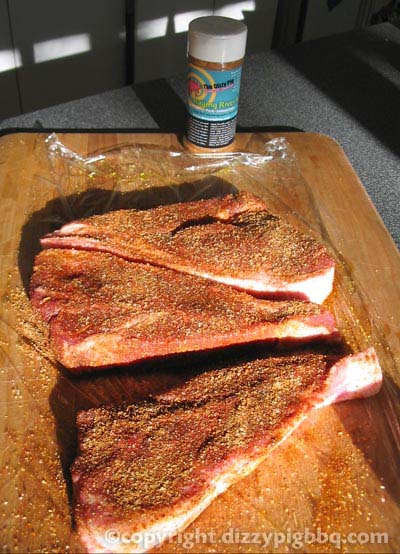 Rubbed country ribs