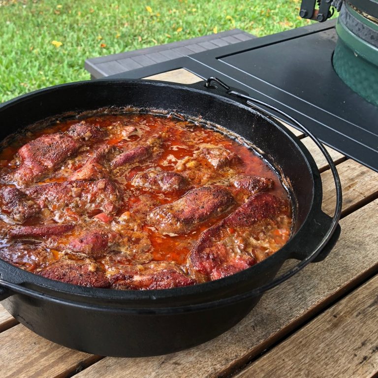 Country style ribs with beans are ready