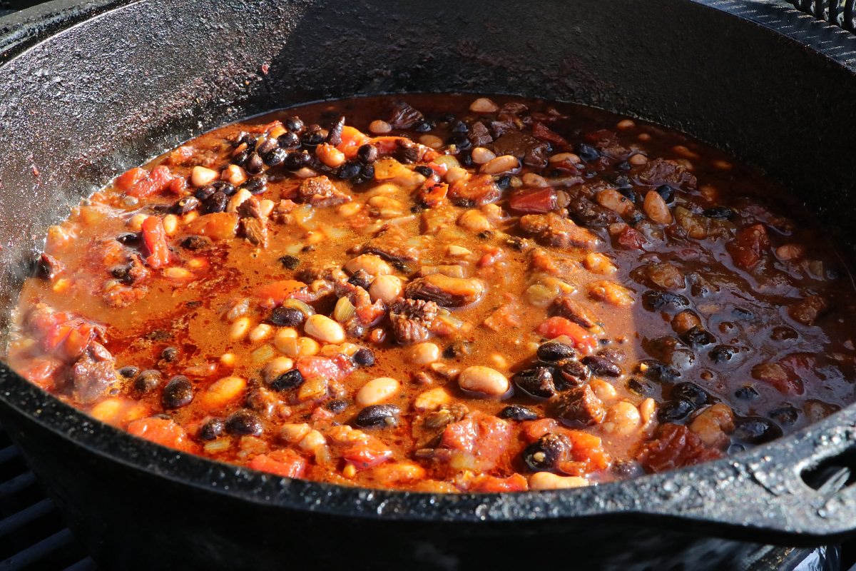 Chris' Cow Lick Chili - add beans