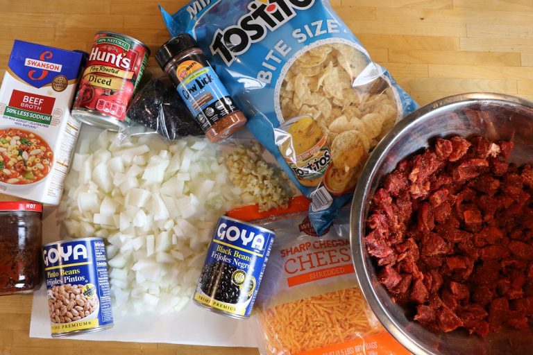 Chop onion and gather ingredients