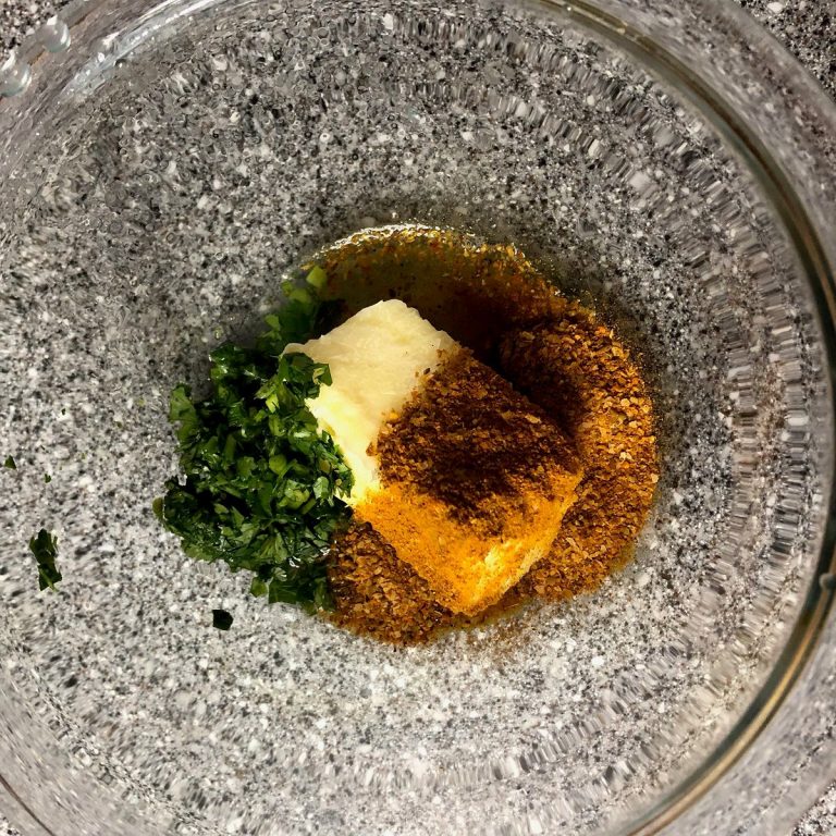 Mix Bombay Curry-ish lime butter ingredients