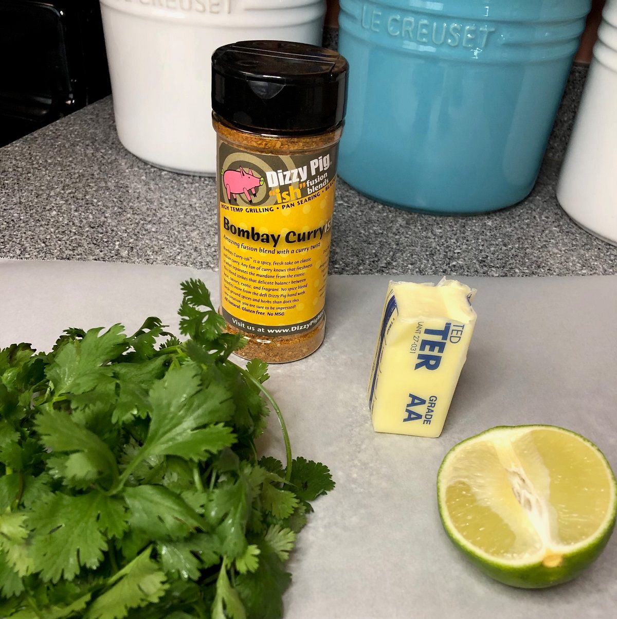 Curry-ish Lime Butter ingredients