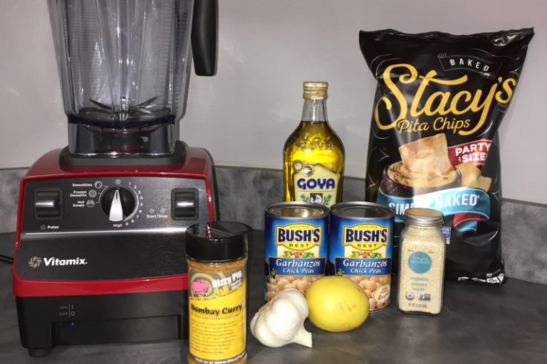 Ingredients for curry-ish hummus