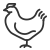 Black chicken icon