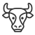 Black cow icon