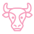 Pink cow icon