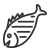 Fish icon - gray