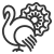 Black turkey icon