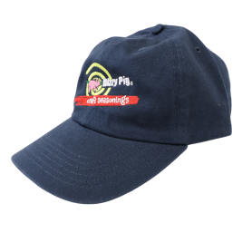 Hat with embroidery of Dizzy Pig Craft Seasonings logo