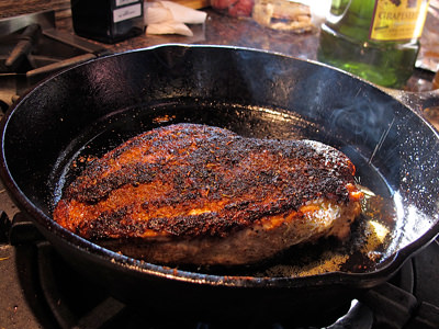 Bayou-ish Deep Brown Pan Seared Fish and Chicken