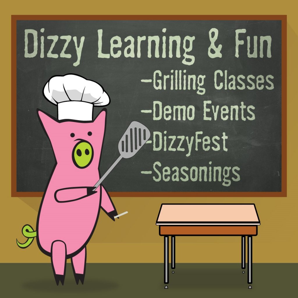 Dizzy Pig mascot for learning & fun