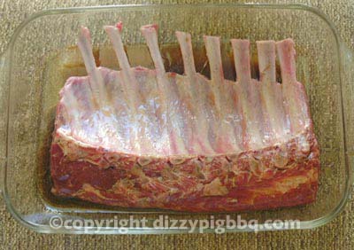 Beautiful frenched rack of lamb