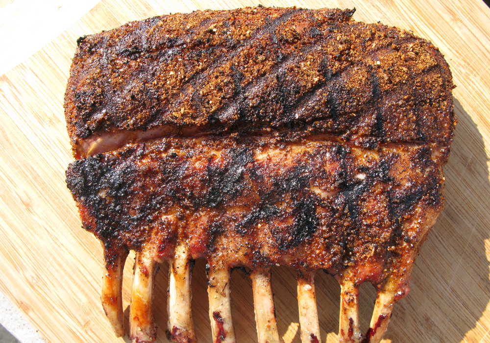 Seared frenched rack of lamb