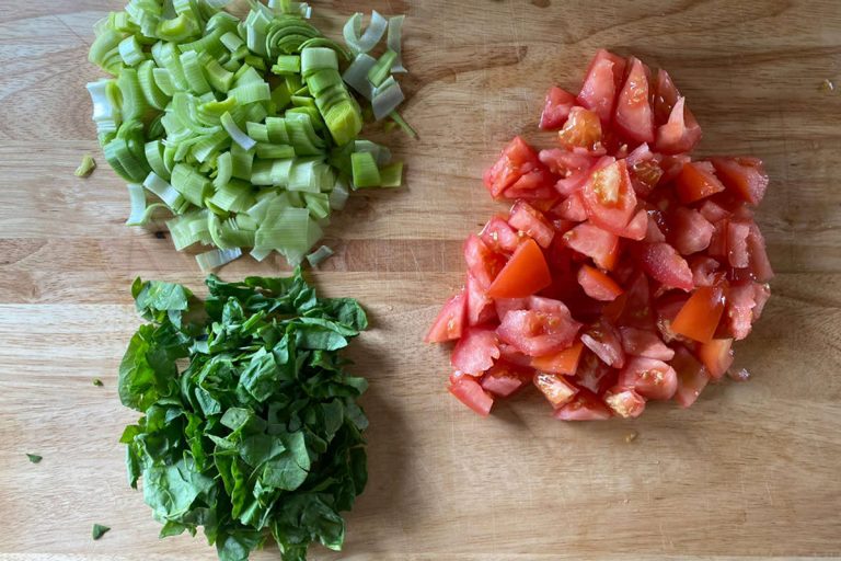 Chopped veggies