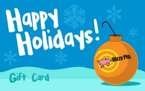 Dizzy Pig's Happy Holidays gift card