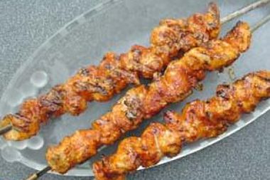 Ginger lime chicken skewers