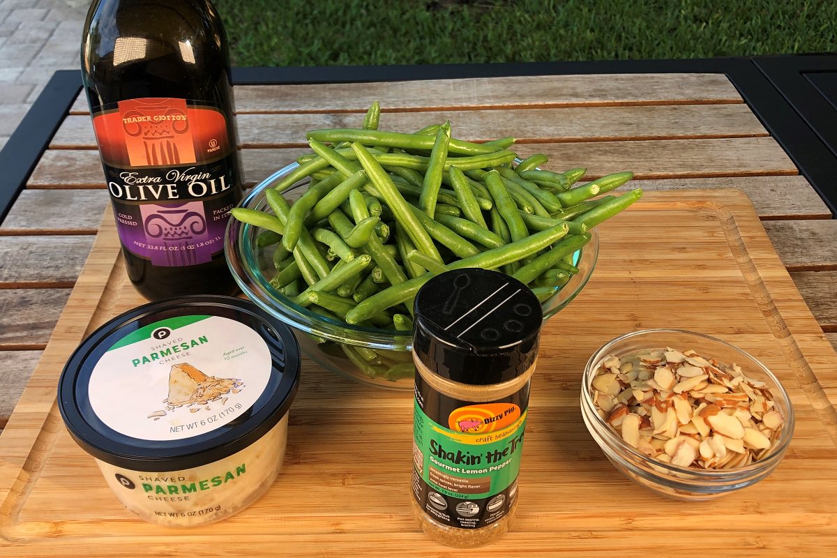 Ingredients for DrBBQ’s Grilled Green Bean Casserole