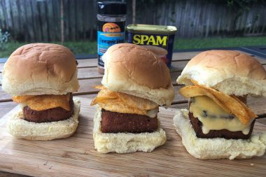 Grilled Spam Sliders with Pineapple Head