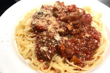 Grilled chicken spaghetti recipe image