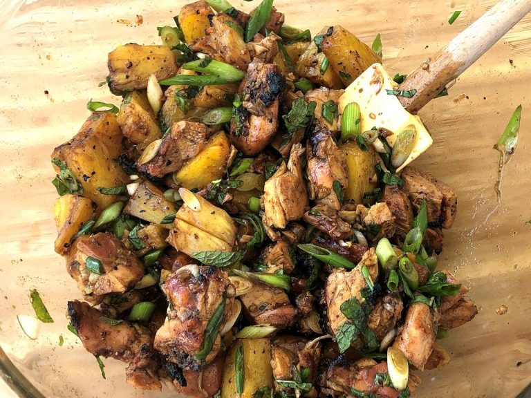 Mix sauce into chicken mixture