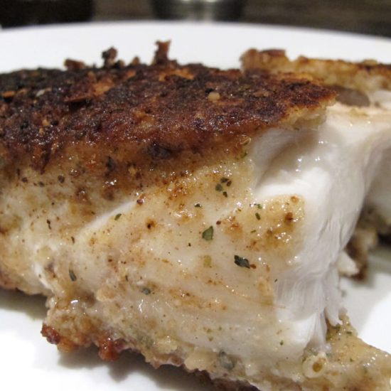 Happy Nancy Macadamia Nut Encrusted Halibut